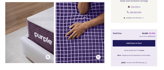 Affirm SKU promotion example