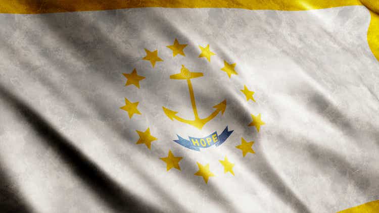 Rhode Island State Grunge Flag (<a href=