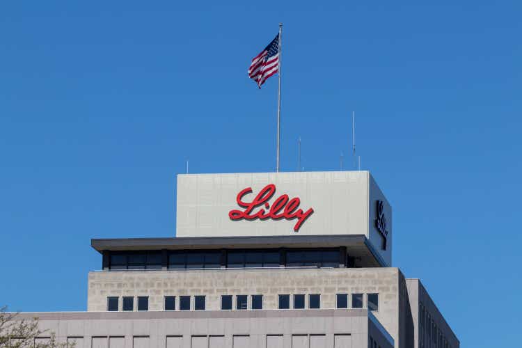 Eli Lilly and Company World Headquarters. Lilly makes Medicines and Pharmaceuticals.