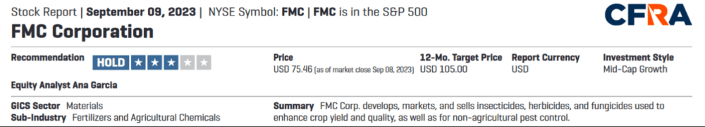 Sept 9th, 2023 FMC CFRA
