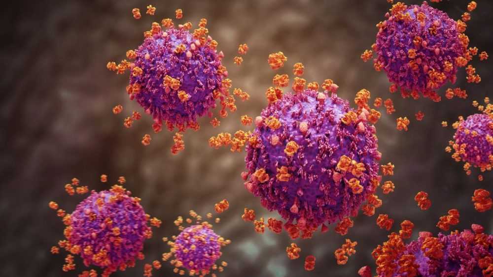 Computer rendering of a virus