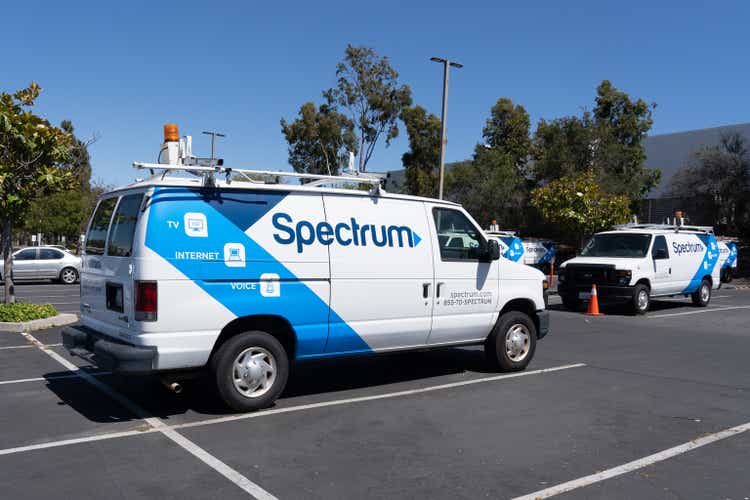 Spectrum vans are shown in San Diego, CA, USA.