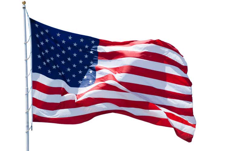 American Flag Isolated with clipping path