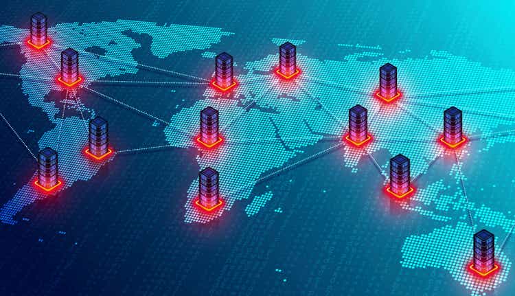 CDN - Content Delivery Network - 3D Illustration