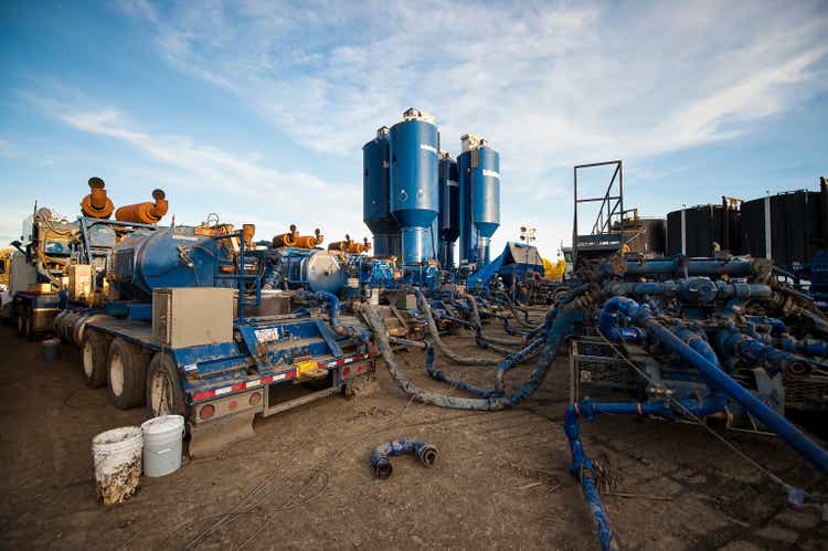 Hydraulic Fracturing or Fracking Equipment on Site