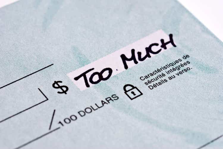 Blank check...too much