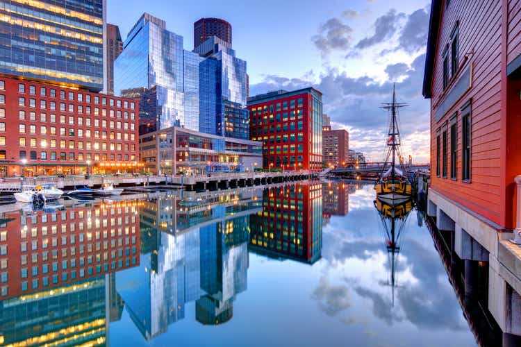 Boston Seaport District from Fort Point