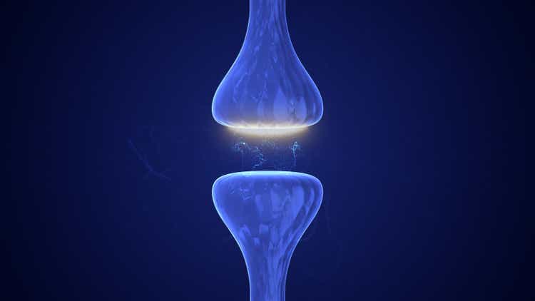 Neuron Receptor and synapse activity medical concept