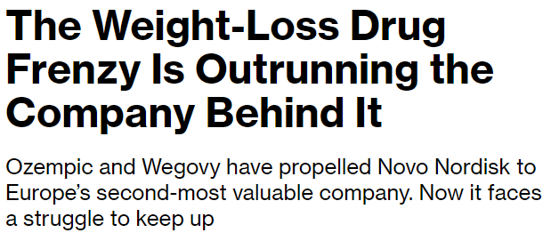 Novo Nordisk has supply issues