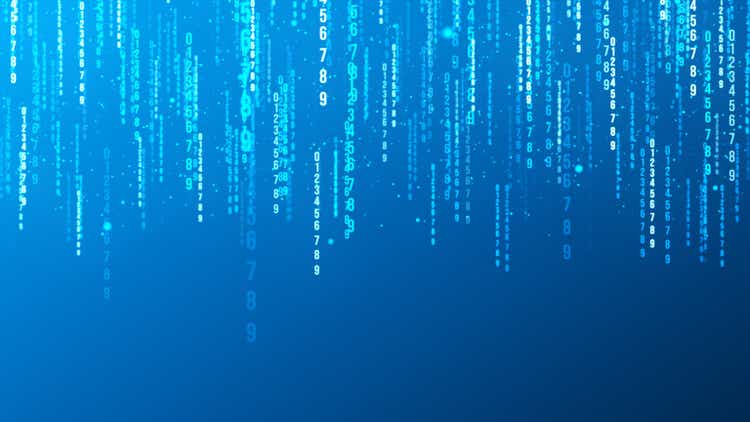 Abstract futuristic binary background for hackathon and other digital events.