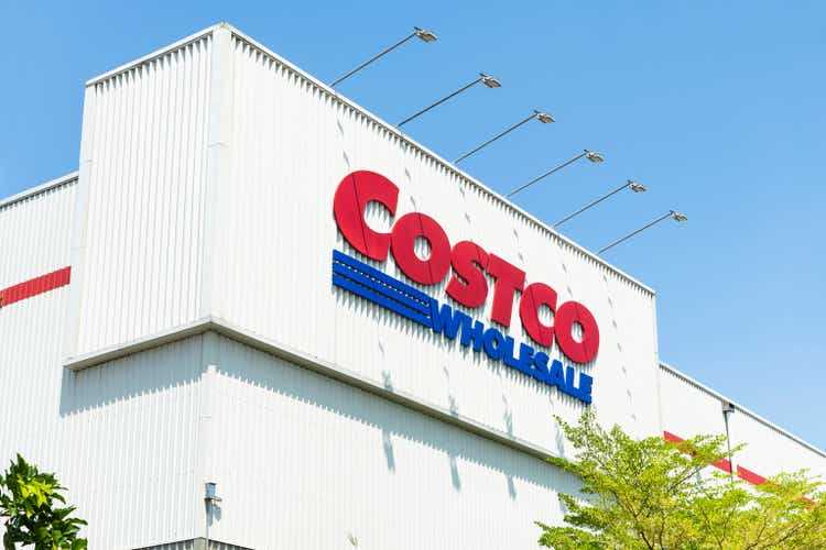 Costco wholesale storefront in Kaohsiung, Taiwan.
