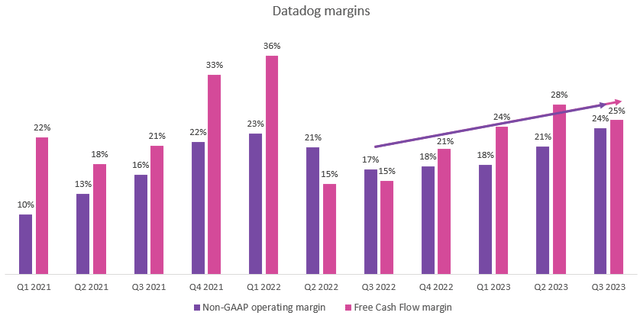 Datadog margins